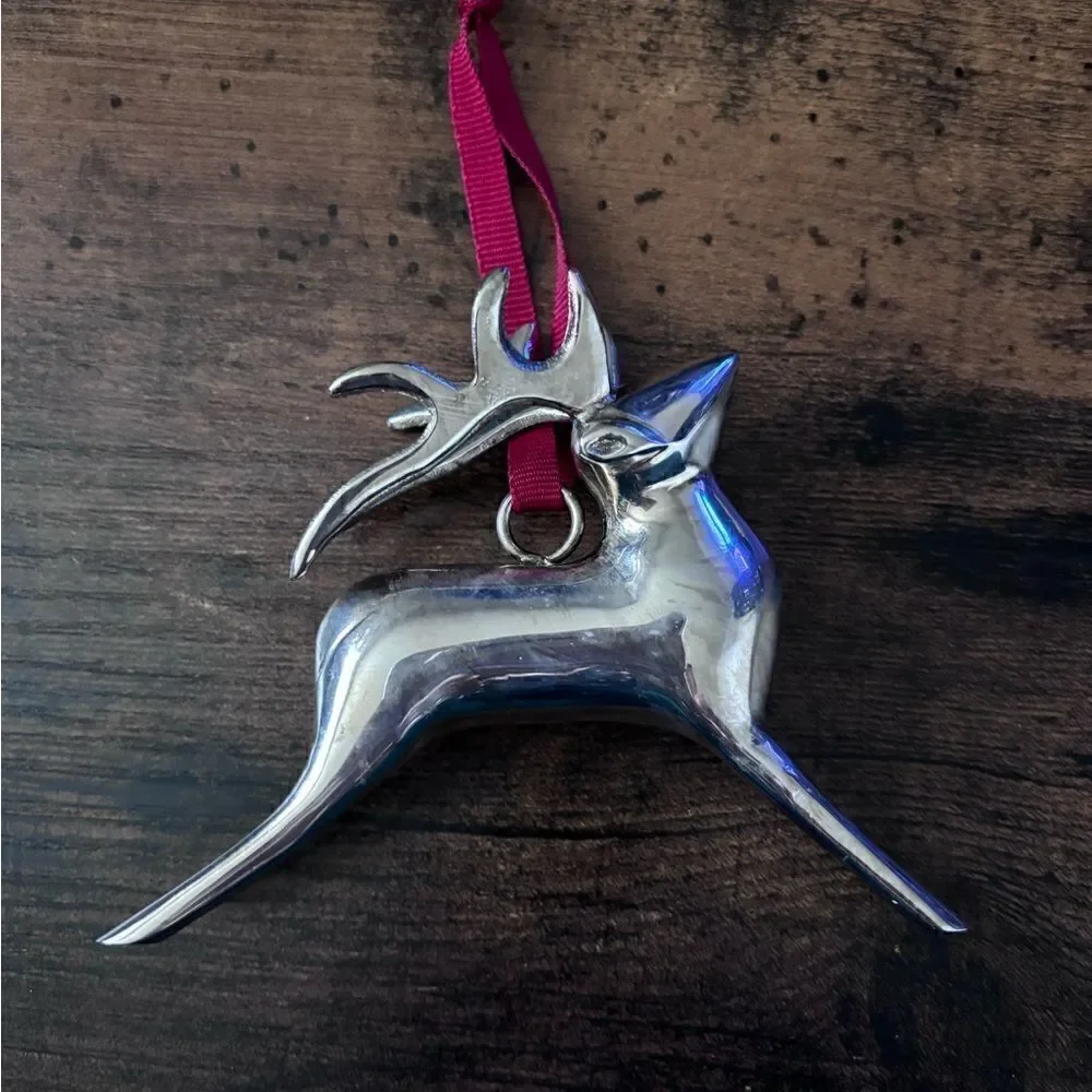 Vtg Pottery Barn Reindeer Christmas Ornament 4